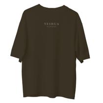 Camiseta Cristã Oversized - É tudo sobre ele Ocre