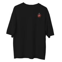Camiseta Cristã Oversized - Sejam Santos Preta Camiseta Cristã Oversized - Sejam Santos Preta