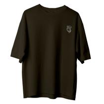 Camiseta Cristã Oversized - Vivo pela fé Ocre