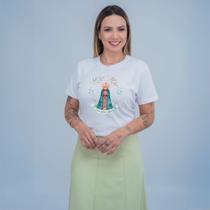 Camiseta Cristã Religiosa Católica Santinha 100% Algodão