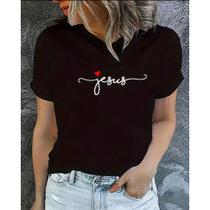 Camiseta Cristã T-shirt Gospel Evangélica Jesus Feminina 100% Algodão Camiseta Cristã T-shirt Gospel Evangélica Jesus Feminina 100% Algodão