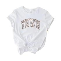 Camiseta Cristã Varsity YHWH Estética Jesus Streetwear Igreja Presente De Vestuário