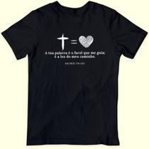 Camiseta Cristã Versículos Bíblia Salmos 119:105 Tua Palavra é o Farol Que Me Guia:
