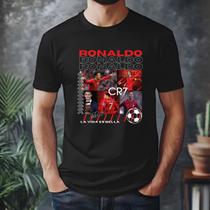 Camiseta Cristiano Ronaldo Cr7 Futebol 100% Algodão Camiseta Cristiano Ronaldo Cr7 Futebol 100% Algodão
