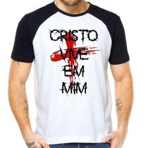 Camiseta cristo vive em mim evangelico catolico igreja camis