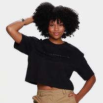 Camiseta Cropped Calvin Klein Embossed Feminina