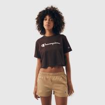 Camiseta cropped champion athletic classic script logo ink