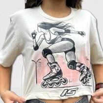 Camiseta Cropped Clara Patinadoras Camiseta Cropped Clara Patinadoras