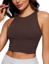 Camiseta Cropped CRZ YOGA Butterluxe com Costas Nadador Marrom XL Camiseta Cropped CRZ YOGA Butterluxe com Costas Nadador Marrom XL
