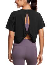 Camiseta Cropped CRZ YOGA com Costas Abertas Preta G