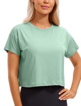 Camiseta Cropped CRZ YOGA em Algodão Pima Macio Tamanho Grande