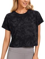 Camiseta Cropped CRZ YOGA em Algodão Pima Tie Dye Pequena