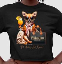 Camiseta Cropped de Algodão Chihuahua