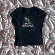Camiseta Cropped Estilo Y2K Harajuku Para Mulheres, Sexy, Com Estampa De Letras, Casual, Punk,