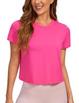 Camiseta Cropped Feminina CRZ YOGA em Algodão Pima Rosa P