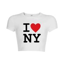 Camiseta Cropped Feminina Y2K Harajuku Com Estampa De Letras, Manga Curta, Estilo Baby Tee, Moda