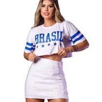 Camiseta cropped feminino brasil - YENY PERUANO