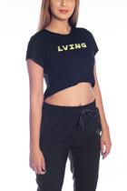 Camiseta cropped - free spirit - preto Camiseta cropped - free spirit - preto