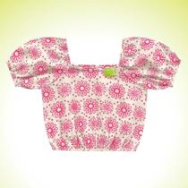 Camiseta Cropped Infantil Menina Floral - Fakini