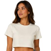 Camiseta Cropped Lisa 100% Algodão