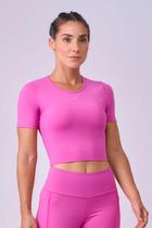 Camiseta Cropped Signature Samba Ind Authen Rosa Violeta