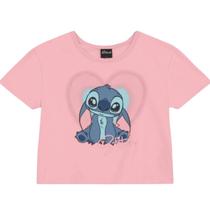Camiseta Cropped Stitch Glitter Juvenil Feminino Brandili Camiseta Cropped Stitch Glitter Juvenil Feminino Brandili