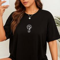 Camiseta Cruz e Luz Mininalista Frente e Costas