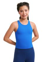 Camiseta CRZ YOGA Butterluxe Gola Alta com Costas Nadador Azul P