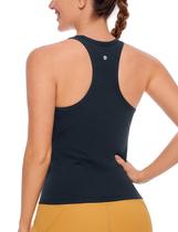 Camiseta CRZ YOGA Butterluxe Gola Alta com Costas Nadador Marinho P