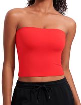 Camiseta CRZ YOGA Butterluxe Top Tubular sem alça Vermelho Profundo P Camiseta CRZ YOGA Butterluxe Top Tubular sem alça Vermelho Profundo P