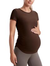 Camiseta CRZ YOGA Cloudweight Maternidade Café Marrom Médio