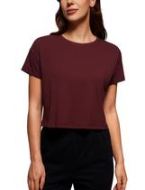 Camiseta CRZ YOGA Cropped de Algodão Pima Manga Curta Vermelha XL Camiseta CRZ YOGA Cropped de Algodão Pima Manga Curta Vermelha XL