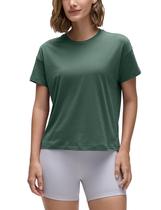 Camiseta CRZ YOGA de Algodão Pima Ajuste Relaxado Verde Grafite XS Camiseta CRZ YOGA de Algodão Pima Ajuste Relaxado Verde Grafite XS