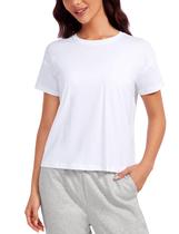 Camiseta CRZ YOGA de Algodão Pima Branca Solta G Camiseta CRZ YOGA de Algodão Pima Branca Solta G