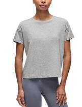 Camiseta CRZ YOGA de Algodão Pima com Gola Redonda Relaxada XS Camiseta CRZ YOGA de Algodão Pima com Gola Redonda Relaxada XS