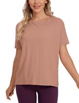 Camiseta CRZ YOGA de Algodão Pima Gola Canoa Ajuste Solto Mocha Mousse Camiseta CRZ YOGA de Algodão Pima Gola Canoa Ajuste Solto Mocha Mousse