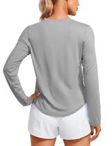 Camiseta CRZ YOGA de Manga Larga Leve Cinza Prata G Camiseta CRZ YOGA de Manga Larga Leve Cinza Prata G
