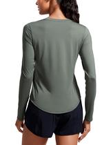 Camiseta CRZ YOGA de Manga Larga Ligera para Entrenamiento Cinza Sálvia M Camiseta CRZ YOGA de Manga Larga Ligera para Entrenamiento Cinza Sálvia M