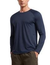 Camiseta CRZ YOGA de Manga Larga, Tecido que Absorve o Suor, Azul Marinho XL
