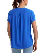 Camiseta CRZ YOGA Pequena Azul Macia e Solta para Yoga Camiseta CRZ YOGA Pequena Azul Macia e Solta para Yoga