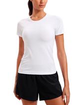 Camiseta CRZ YOGA Sem Costura Respirável para Yoga Branca M