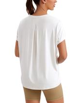 Camiseta CRZ YOGA Suave Holgada Casual para Yoga Blanca M Camiseta CRZ YOGA Suave Holgada Casual para Yoga Blanca M