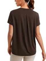 Camiseta CRZ YOGA Suave y Holgada para Yoga Marrón XL