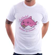 Camiseta Cuidado! Dentinhos em crescimento (Rosa) - Foca na Moda