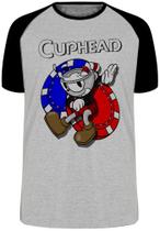 Camiseta Cuphead game Blusa Plus Size extra grande adulto ou infantil