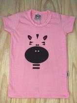 Camiseta curta tradicional rosa de zebra