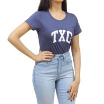 Camiseta Custom Feminina Azul Marinho TXC 34676