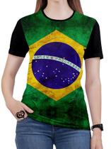 Camiseta da Bandeira Brasil PLUS SIZE Feminina Blusa - Alemark