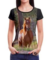 Camiseta da Cavalo PLUS SIZE Animal Feminina Blusa