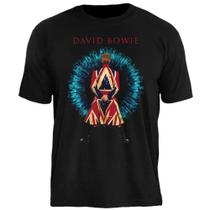 Camiseta David Bowie Stamp Rock Retrô Unissex Rock Autêntico em Estilo Casual